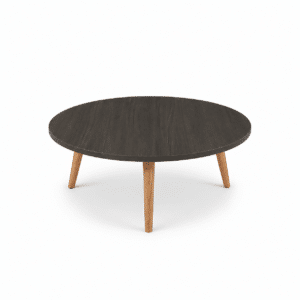 Mesa Circular Central Mod. 900 (Melamina LI Color Tabaco Estructura Silver)