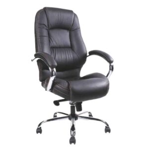 Silla ejecutiva BM-9100 tapizada en vinipiel negro