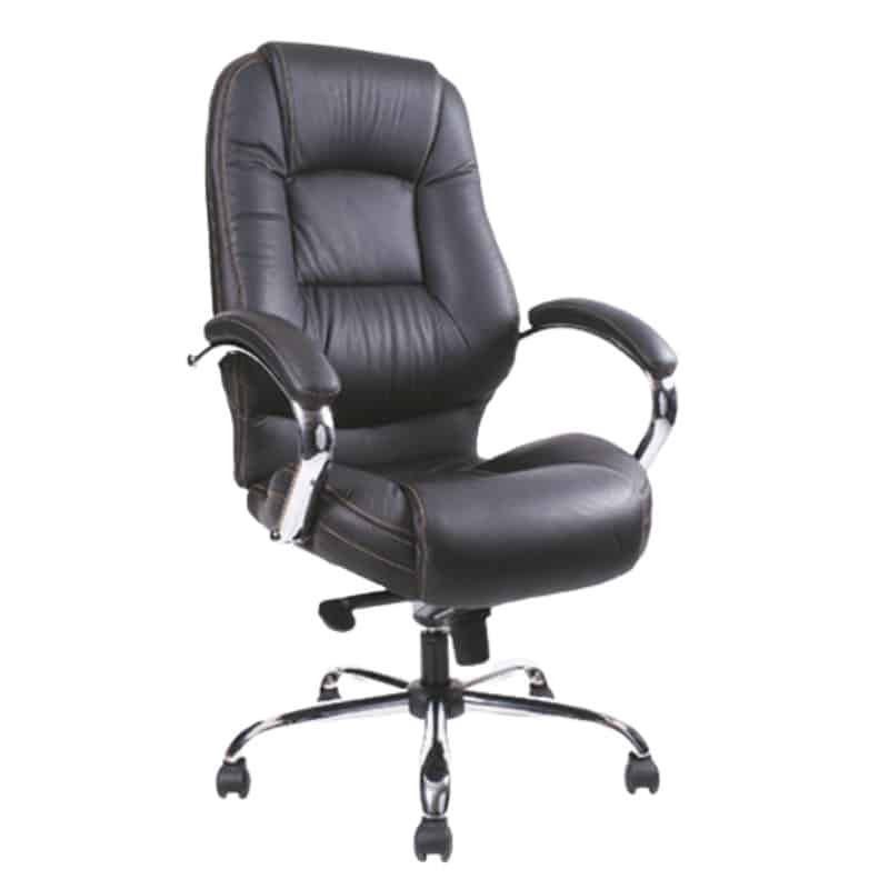 Silla ejecutiva BM-9100 tapizada en vinipiel negro