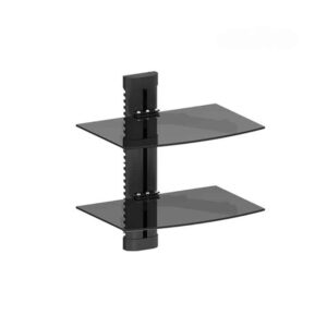 Soporte multimedia de pared Redleaf con repisa de vidrio templado
