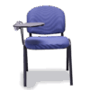Mesabanco italiano tela azul con estructura negra y paleta abatible