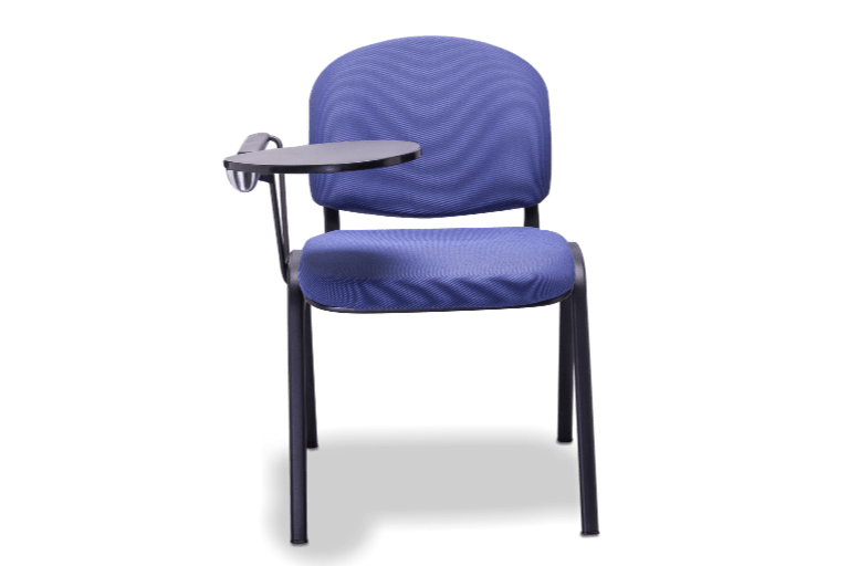 Mesabanco italiano tela azul con estructura negra y paleta abatible