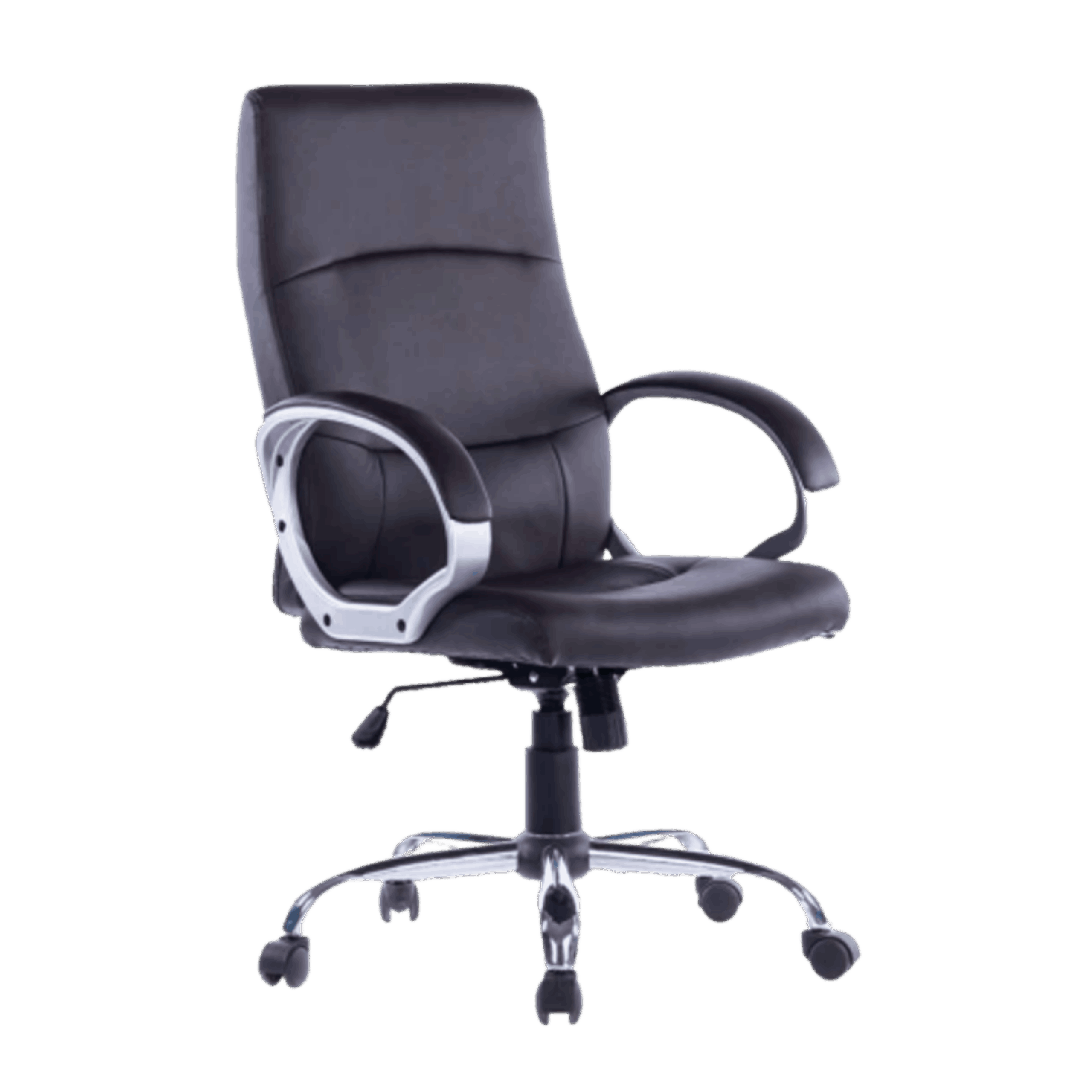 Silla ejecutiva Klave 1110 en vinipiel negro con base cromada