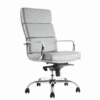 Silla ejecutiva BM-1600 tapizada en vinipiel gris claro
