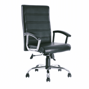 Silla ejecutiva BM-1700 tapizada en piel negro