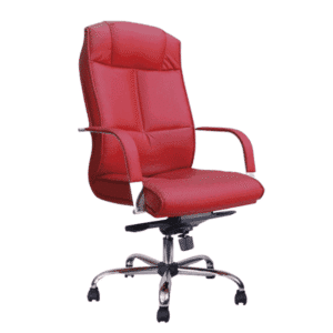 Silla ejecutiva BM-190 tapizada en vinipiel rojo