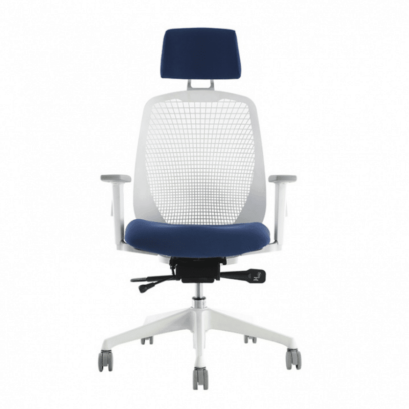 Silla ejecutiva BM-7500 con respaldo de nylon y asiento en tela