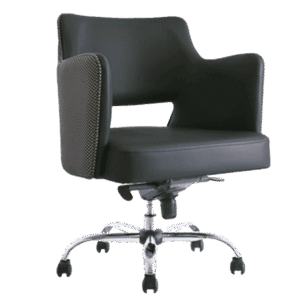 Silla operativa BM-1900 tapizada en vinipiel negro