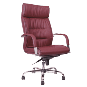 Silla ejecutiva BM-4500 tapizada en vinipiel rojo