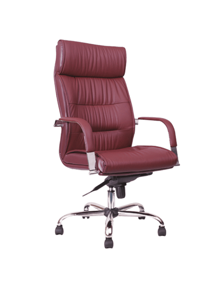 Silla ejecutiva BM-4500 tapizada en vinipiel rojo