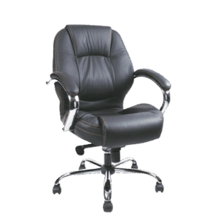 Silla operativa BM-9101 tapizada en vinipiel negro