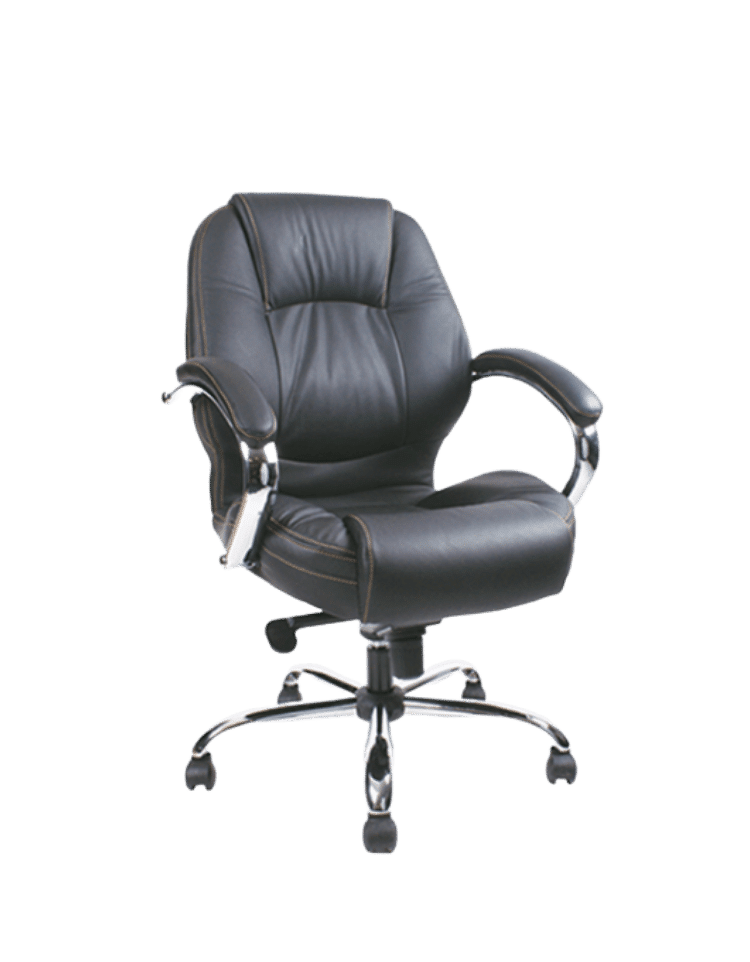 Silla operativa BM-9101 tapizada en vinipiel negro