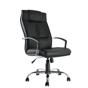 Silla ejecutiva BM-90 tapizada en vinipiel negro