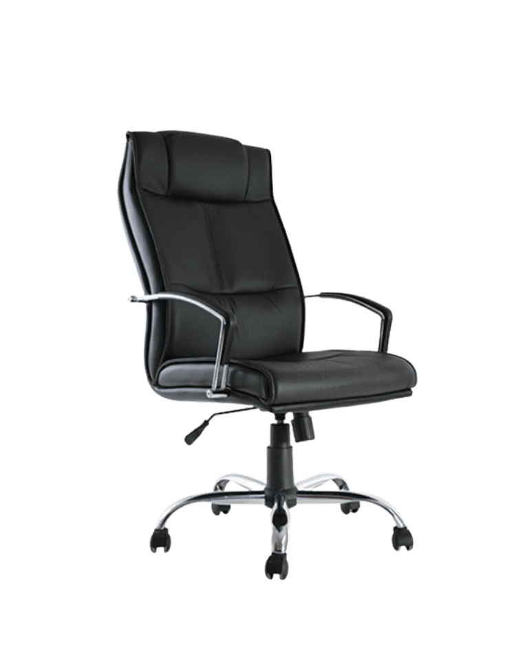 Silla ejecutiva BM-90 tapizada en vinipiel negro