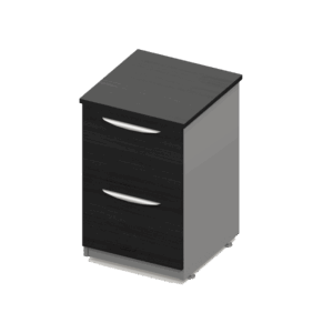Archivero vertical Nittro de 2 cajones acabado Storm en melamina