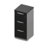 Archivero vertical Nittro de 3 cajones acabado Storm en melamina