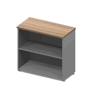 Credenza Nittro baja abierta de 80 x 40 x 75 cm acabado roble en melamina