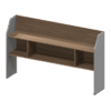 Librero sobre credenza Nittro de 175 cm sin puertas acabado roble