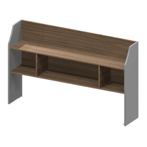 Librero sobre credenza Nittro de 175 cm sin puertas acabado roble