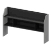Librero sobre credenza Nittro de 175 cm sin puertas acabado Storm