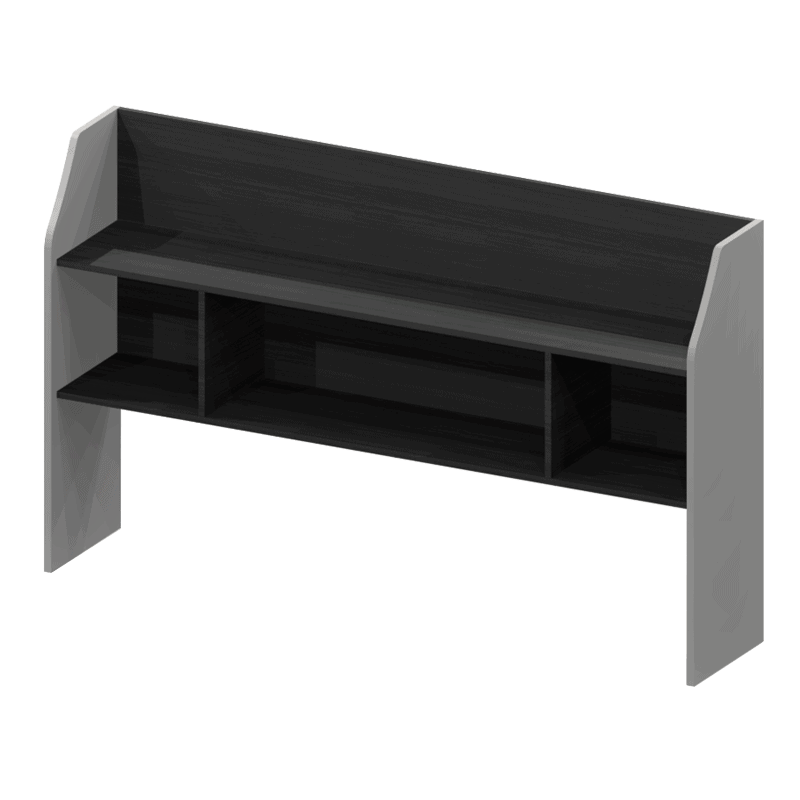 Librero sobre credenza Nittro de 175 cm sin puertas acabado Storm