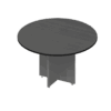 Mesa de juntas circular Nittro de 120 cm acabado Storm para 4 personas