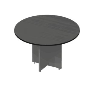 Mesa de juntas circular Nittro de 120 cm acabado Storm para 4 personas