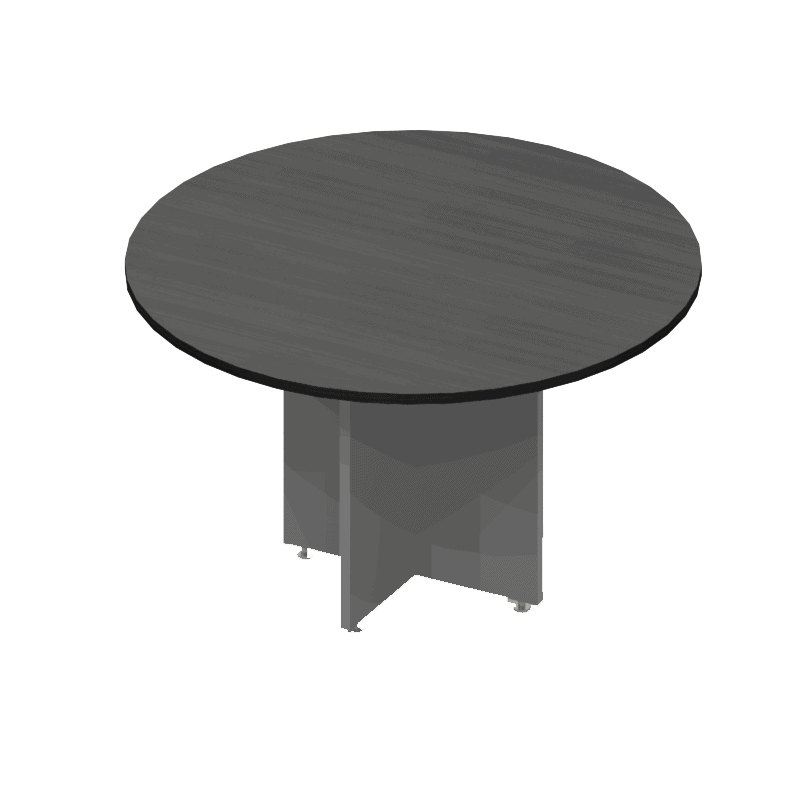 Mesa de juntas circular Nittro de 120 cm acabado Storm para 4 personas