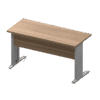 Escritorio Nittro de 140 x 58 cm acabado roble en melamina con patas metálicas