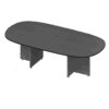 Mesa de juntas oval Nittro de 240 x 120 cm acabado Storm para 8 personas