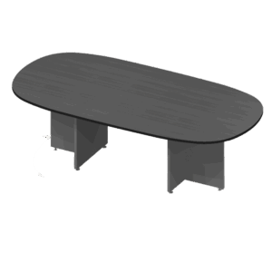Mesa de juntas oval Nittro de 240 x 120 cm acabado Storm para 8 personas