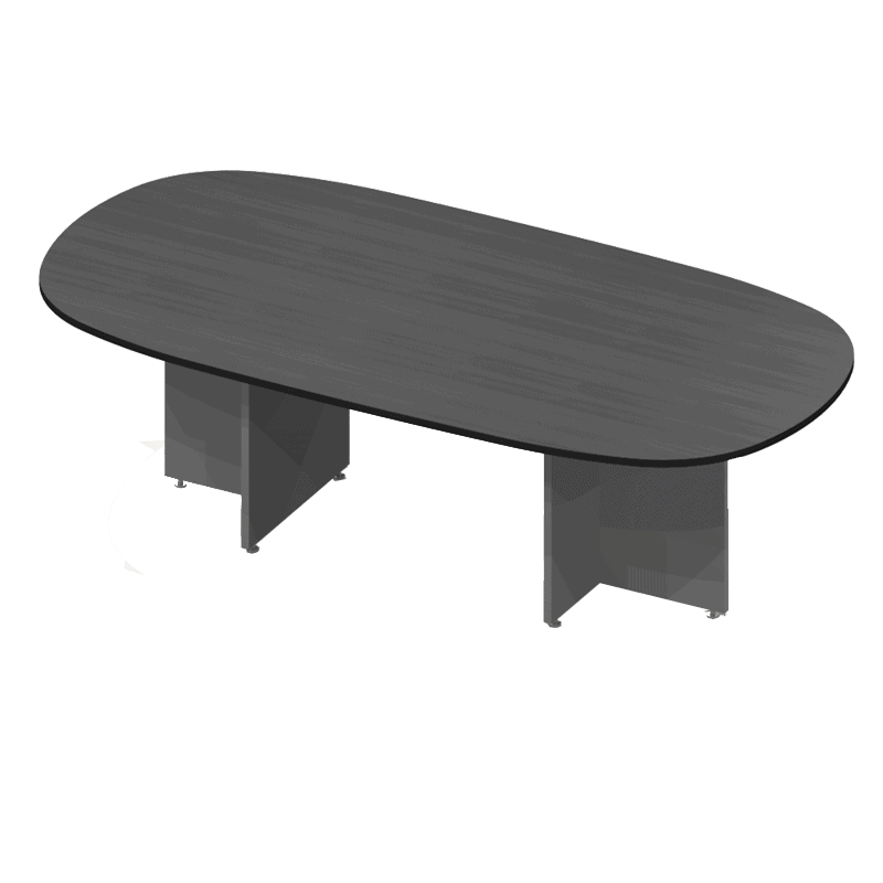 Mesa de juntas oval Nittro de 240 x 120 cm acabado Storm para 8 personas
