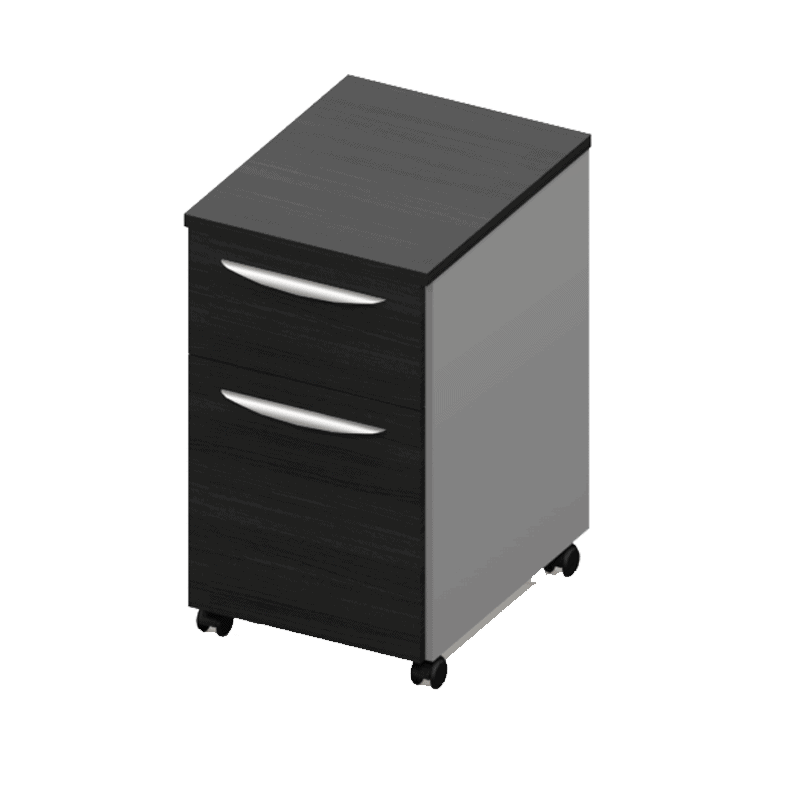 Archivero móvil Nittro acabado Storm con cajón papelero y cajón archivero