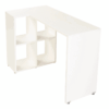 Escritorio para home office con librero en melamina color blanco de 100 x 40 x 75 cm