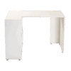 Escritorio para home office con librero en melamina color blanco de 100 x 40 x 75 cm