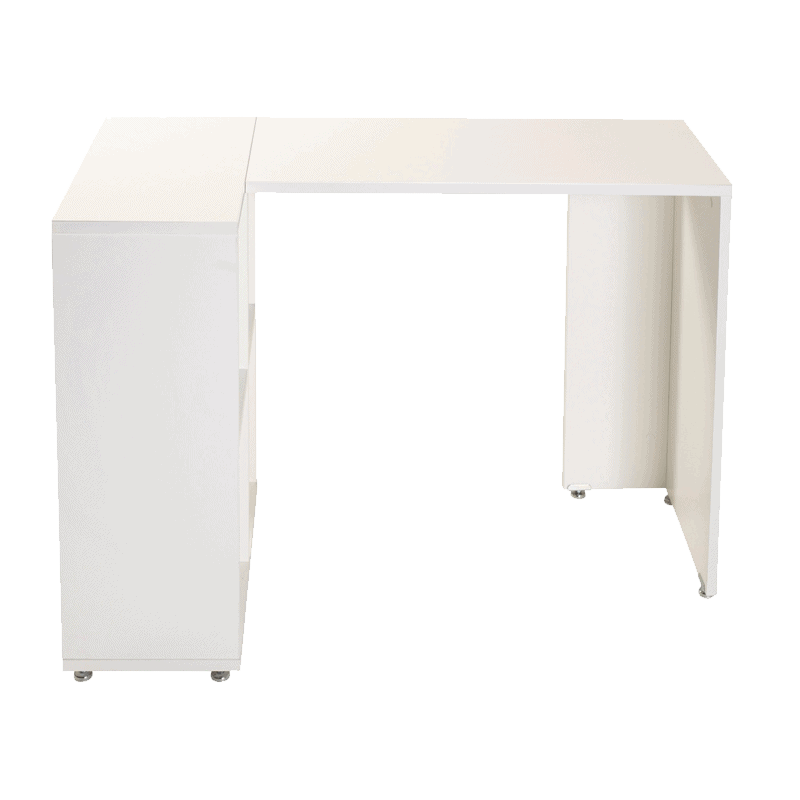 Escritorio para home office con librero en melamina color blanco de 100 x 40 x 75 cm