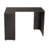 Escritorio para home office con librero en melamina color Storm de 100 x 40 x 75 cm