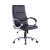 Silla ejecutiva Klave 1110 en vinipiel negro con base cromada