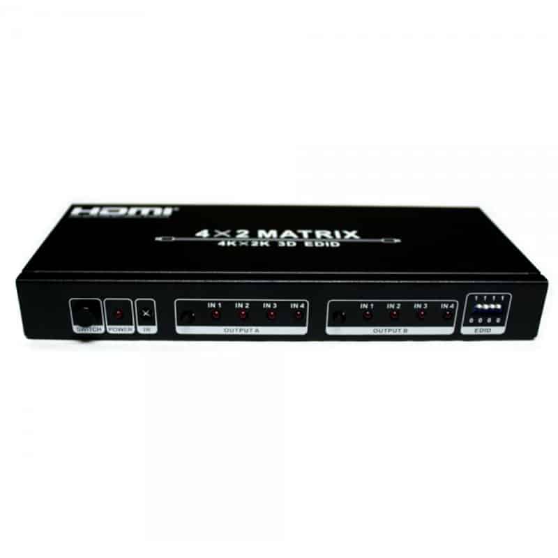 Matrix HDMI Switch Redleaf HD-MS402A de 4 entradas y 2 salidas