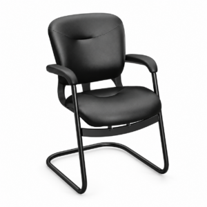 Silla de Visita con Brazos Mobius 4706 Piel Negro