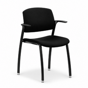 Silla Visita con Brazos FGC2.E. sin ruedas Tela Confetti Negro