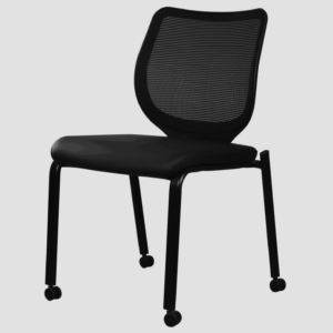 Silla Visita sin Brazos HN6.N.A.IM.T piel genuina color negro