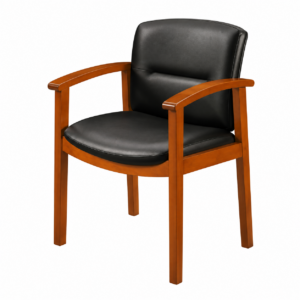 Silla Visita con Brazos park avenue 5003J Piel genuina Color Negro