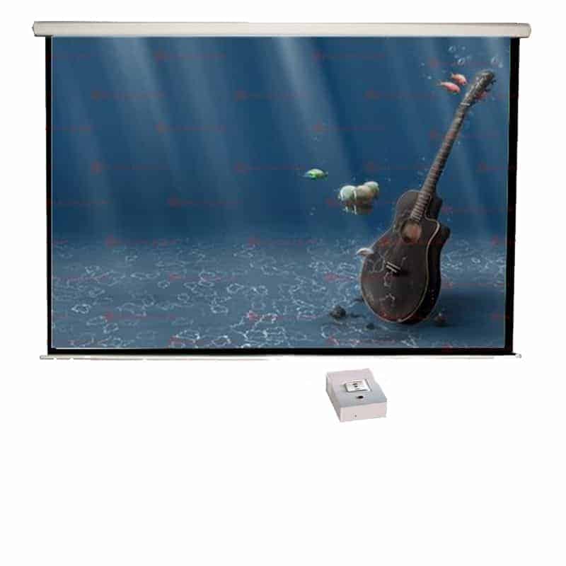 Pantalla eléctrica Redleaf PE6060 de 60x60 con gabinete metálico y marco negro