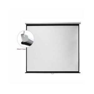 Pantalla manual Redleaf PP7070 de 70x70 con gabinete metálico octogonal