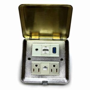 Panel con conectores Plug Tech PT007 para piso con 6 espacios a escoger