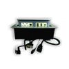 Panel con conectores Redleaf PT366B con poder, VGA, audio 3.5 mm, USB, HDMI y red para escritorio
