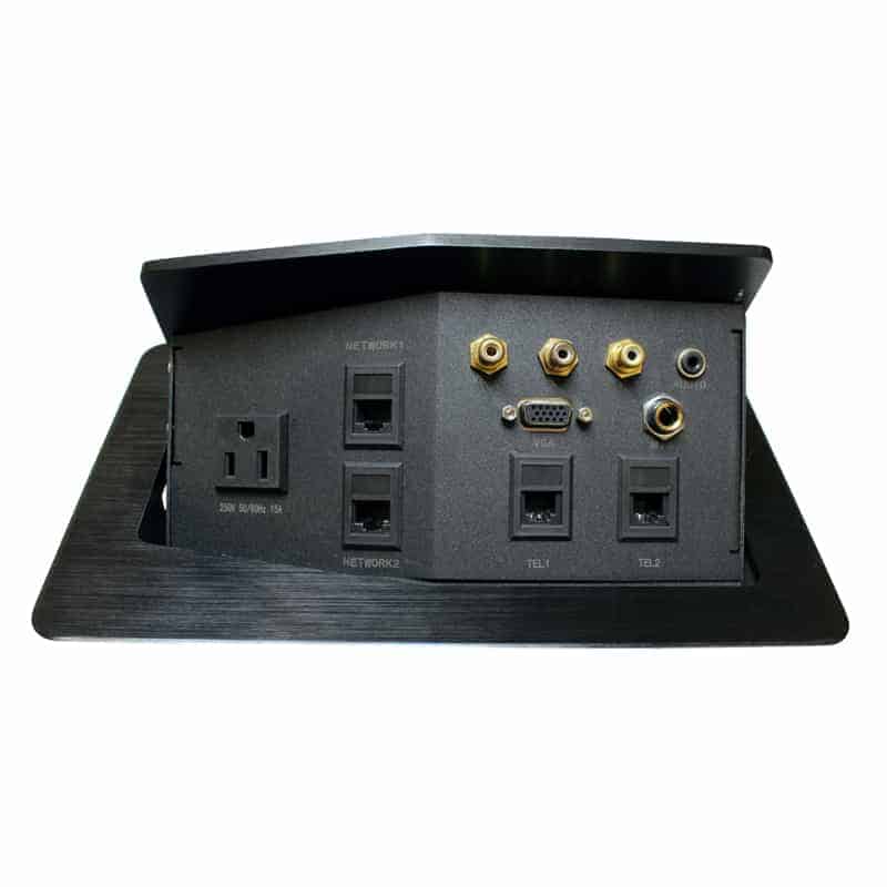 Panel con conectores Plug Tech PT007 para piso con 6 espacios a escoger