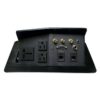 Panel Redleaf para escritorio con conectores AC, 4 de red, VGA, audio de 3.5 mm y RCA