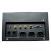 Panel Redleaf para escritorio con 3 conectores AC, 2 de red, VGA, audio, micrófono de 1/4 y RCA